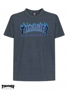 T-Shirt Thrasher Flame Logo Dark Heather